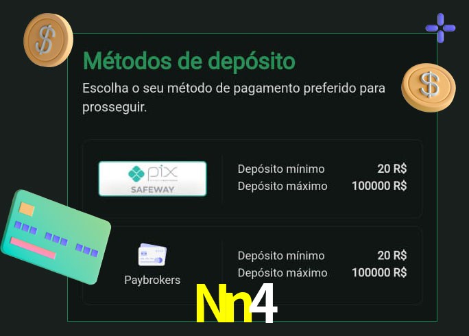 O cassino Nn4 oferece uma grande variedade de métodos de pagamento